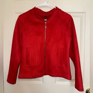Vibrant Red Zip-Up Jacket